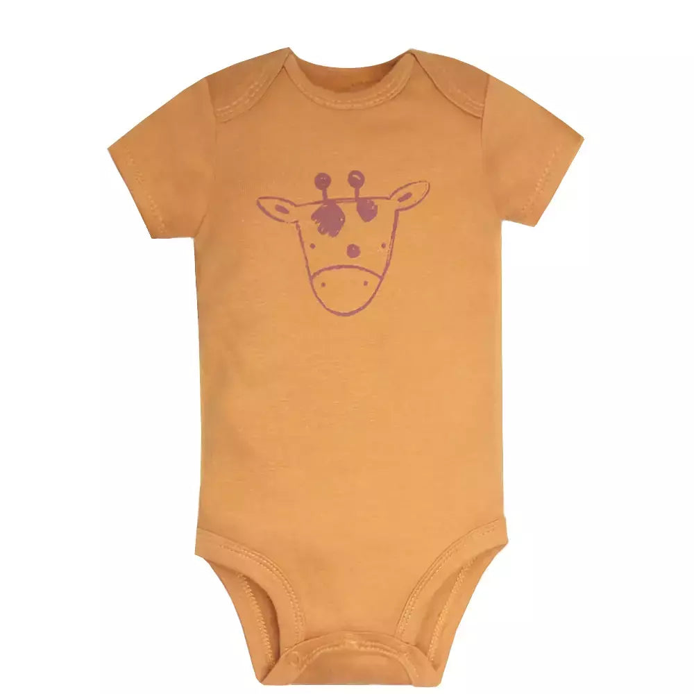 Baby Boy e Girl's Summer Macacões, Bodysuit Toddler, 100% Algodão, Conjunto de Roupas Recém-nascidas, Macacão Infantil, 6-24 Meses, 5Pcs por Lote