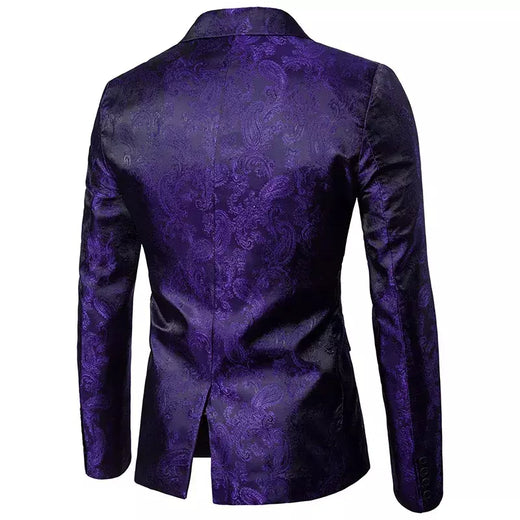 (Jaqueta + calças) conjuntos de terno fino casual de negócios masculino, moda impressa smoking vestido formal de casamento blazer ternos de performances de palco
