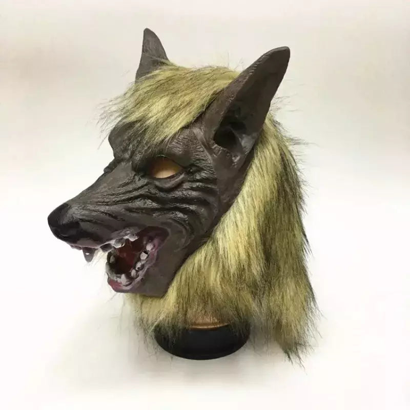Horror lobisomem trajes halloween cosplay máscara de lobo lobisomem garras conjunto luvas terror role play brincadeira adereços assustador lobo chapelaria