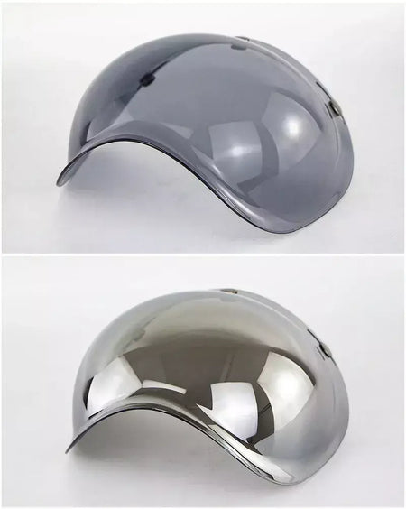 Capacete de motocicleta bolha escudo viseira anti-nevoeiro proteção uv lente hd para capacete retro rosto aberto meio capacete bolha óculos lente