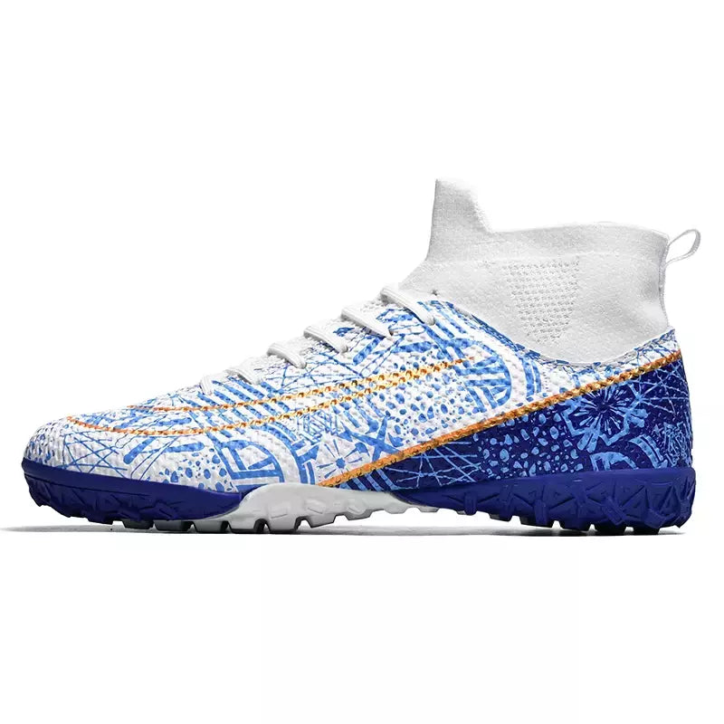 Botas de futebol masculinas longas, grama artificial, tênis de futsal, esportes ao ar livre, crianças, tênis de futebol para meninos, original, sociedade