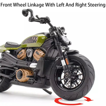 1:12 sportster modelo de brinquedo motocicletas liga diecast nijia ZX-6R motos som luz absorção choque pneus borracha crianças presente