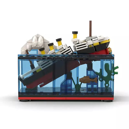 Titanic quebrar em meio rms cruzeiro afundou blocos de construção moc navio barco 3d modelo plástico diy steamboat presentes crianças brinquedos cidade filme