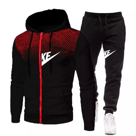 Conjuntos de moletom e calças com zíper masculino, roupa esportiva quente, roupa de treino casual masculina, suéter, outono, inverno, novo, 2022, 2 peças