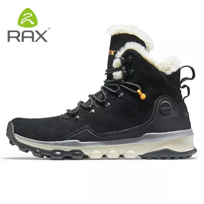 Rax à prova dwaterproof água caminhadas sapatos homens inverno ao ar livre tênis para homens botas de neve de pelúcia montanha botas de neve turismo ao ar livre sapato de corrida