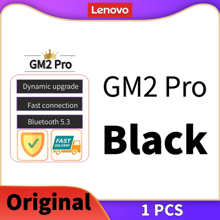Lenovo-GM2 Pro 5.3 Fones de ouvido sem fio Bluetooth com microfone, fone de ouvido original, baixa latência auscultadores, HD Call, modo duplo, Gaming Headset