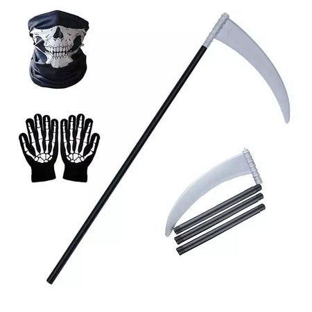 Terror ponto festa de halloween cosplay crianças adulto morte capa preta, halloween morte crânio esqueleto bola traje prop conjunto