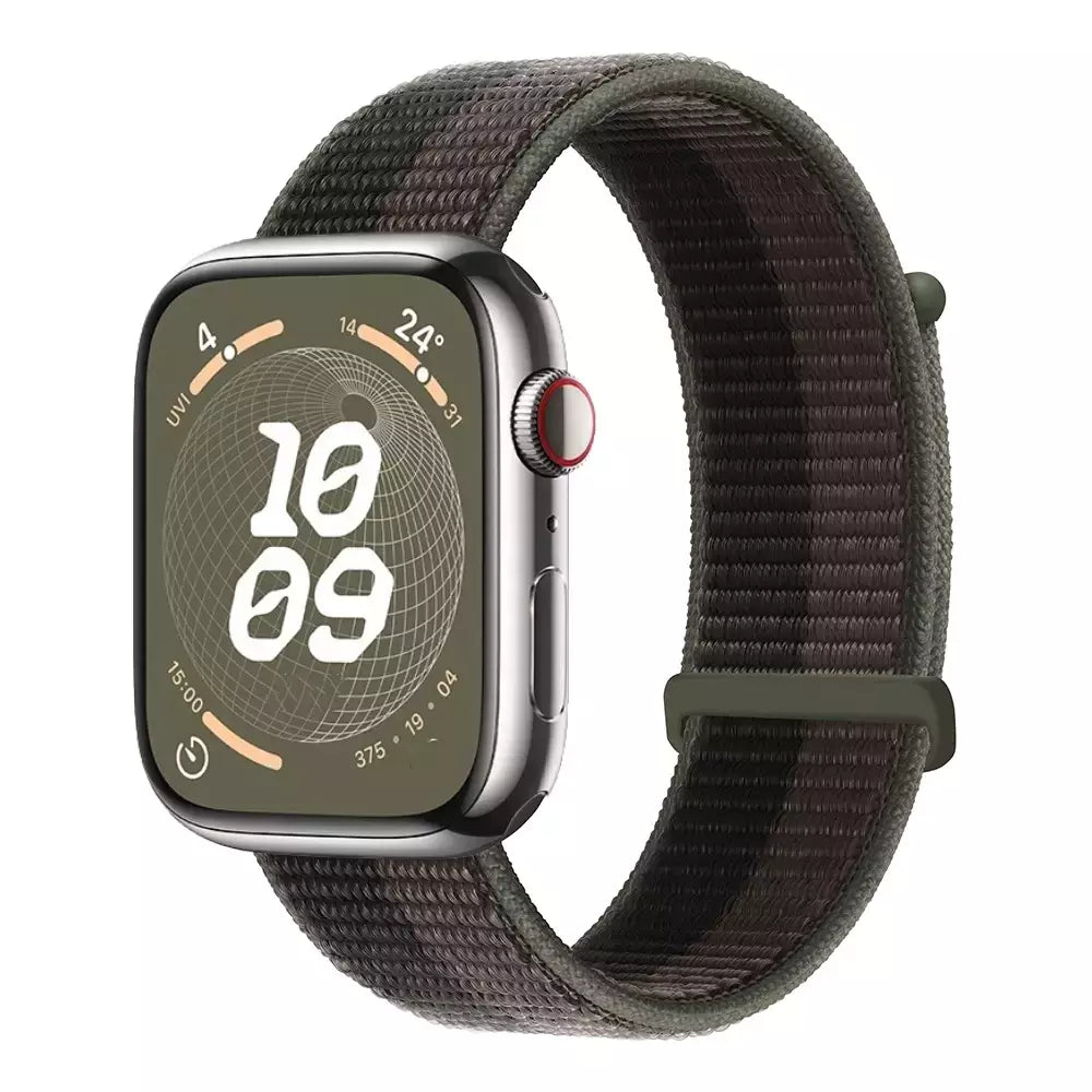 Pulseira de Nylon Respirável para Apple Watch, Alça de Substituição, Ultra 2 1, 49mm, Série 9, 8, 7, 6, 5, 4, 3, SE, 44mm, 45mm, 41 milímetros, 44 milímetros