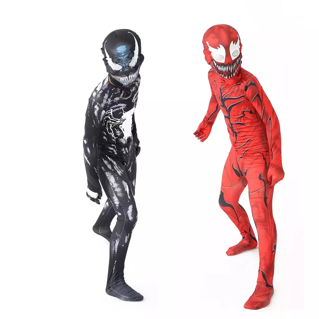 Superheróis cosplay trajes de halloween para novo traje de veneno crianças terno macacão meninos symbiote spidermancostumes