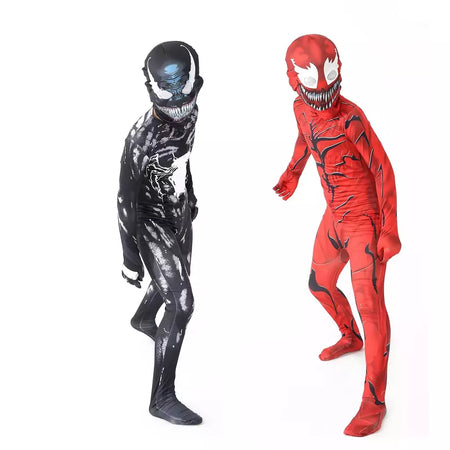 Superheróis cosplay trajes de halloween para novo traje de veneno crianças terno macacão meninos symbiote spidermancostumes