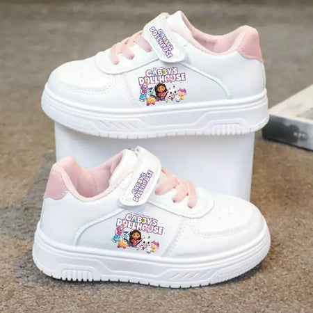 Gabby casa de bonecas cesta sapatos bonito anjo tênis casal sapatos brancos crianças tênis casuais ponto esporte sapatos tamanho 26-37