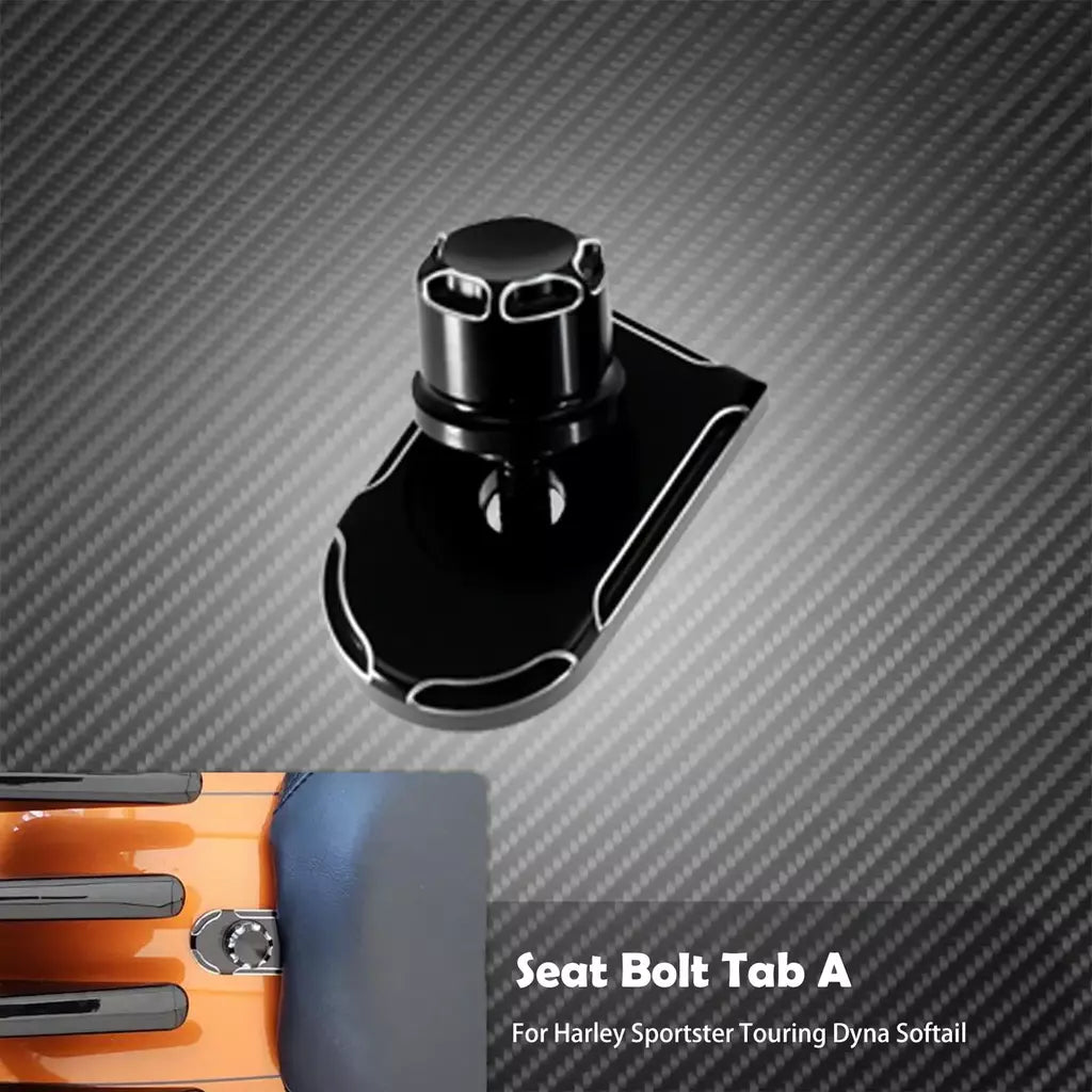 Universal motocicleta traseiro fender assento parafuso porca guia kit de montagem botão capa para harley dyna sportster xl touring flhr softail
