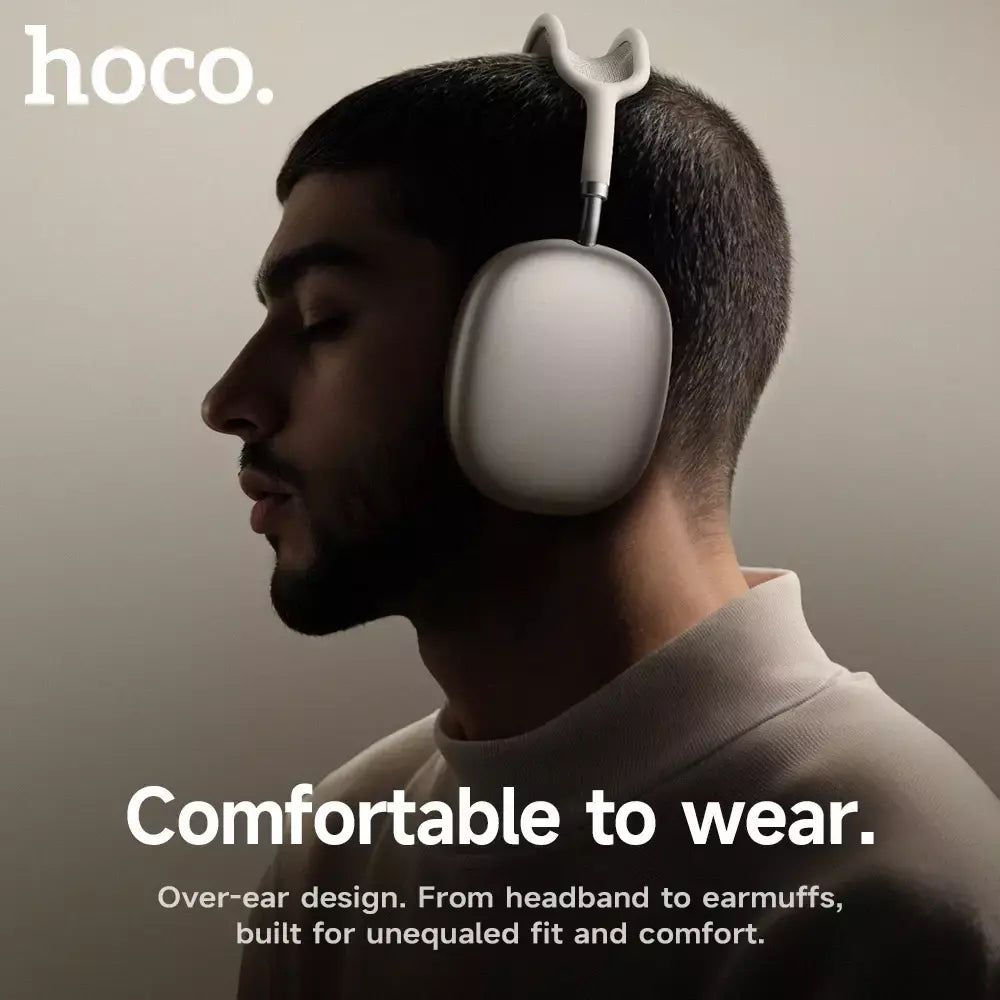 Hoco w65 novo bluetooth 5.4 fone de ouvido sobre a orelha grandes fones alta fidelidade áudio música esporte jogos para iphone android com microfone