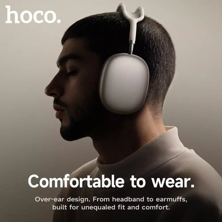 Hoco w65 novo bluetooth 5.4 fone de ouvido sobre a orelha grandes fones alta fidelidade áudio música esporte jogos para iphone android com microfone