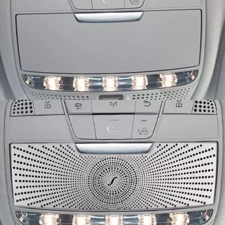 Para mercedes benz classe c w205 glc luz de leitura do carro capa guarnição decoração tiras interior telhado quadros da lâmpada acessórios automóveis
