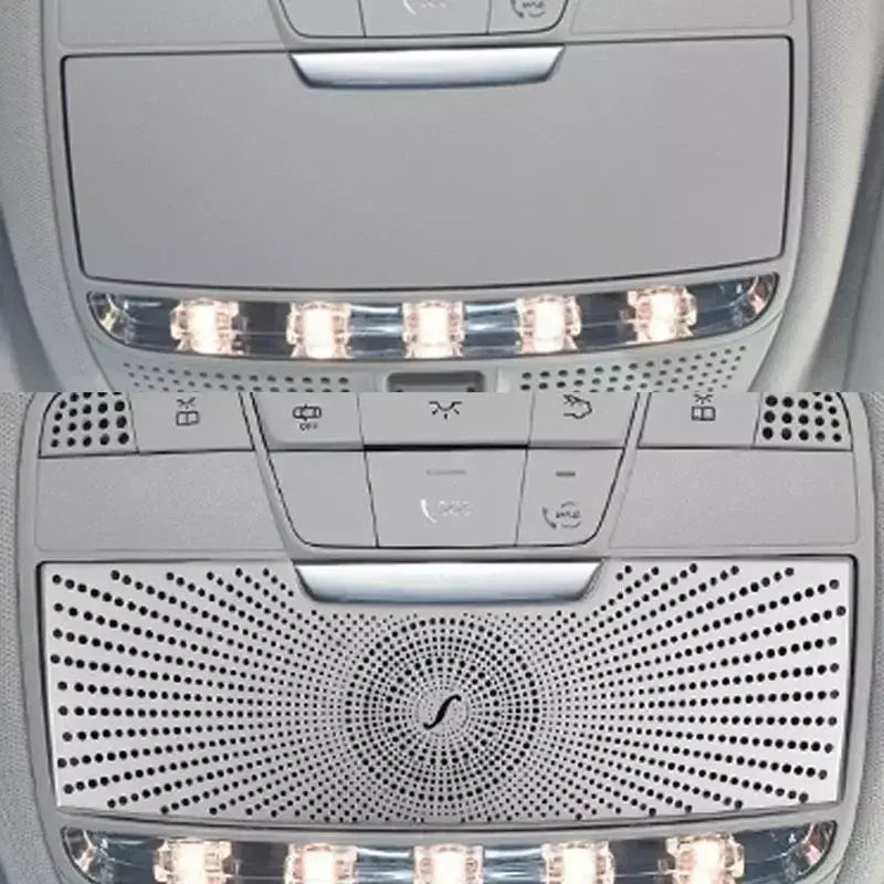 Para mercedes benz classe c w205 glc luz de leitura do carro capa guarnição decoração tiras interior telhado quadros da lâmpada acessórios automóveis