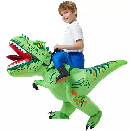 Anime quente dinossauro inflável traje festa trajes da mascote terno disfraz cosplay trajes de halloween para adultos crianças vestido