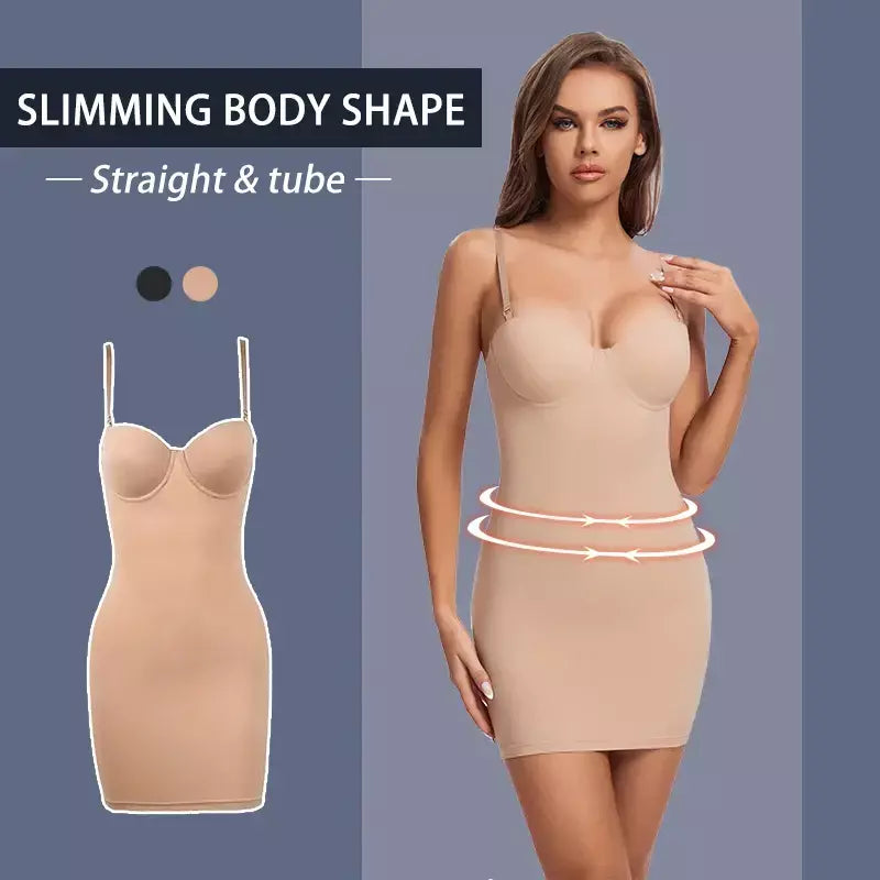 Wechery mulher roupas tubo de estiramento emagrecimento corpo shapewear controle deslizamento coxa comprimento roupa interior branco festa à noite vestidos midi