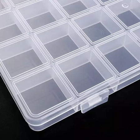 Recipiente de armazenamento transparente caixa de jóias organizador de plástico transparente vazio brinco organizador de armazenamento caso de exibição para contas