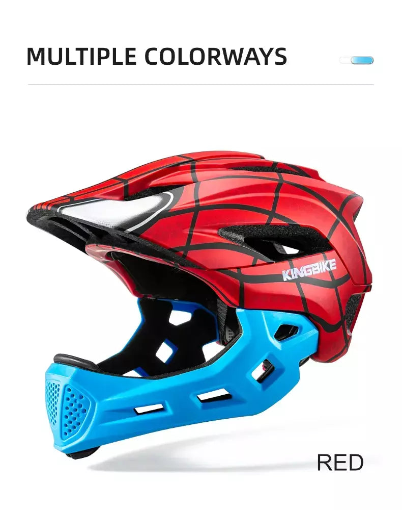 Batfox crianças rosto cheio capacete da bicicleta destacável downhill crianças ciclismo motocicleta skate esportes corrida capacete de bicicleta
