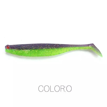 Novo supercontinente shadtteez t-tail 50mm 70mm 100mm pique zander predador pesca 3d olhos isca macia iscas de pesca