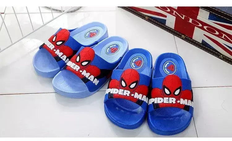 Disney crianças casa chinelos crianças dos desenhos animados spiderman meninos meninas sola macia sapatos antiderrapantes wearable em todas as estações