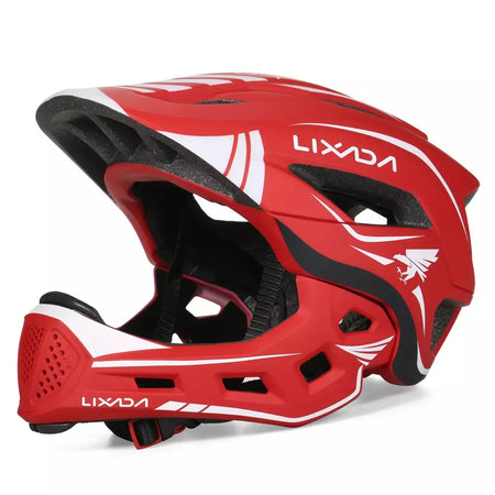 Lixada crianças 2-em-1 destacável capacete facial completo crianças esportes capacete de segurança da bicicleta equipamentos de proteção crianças capacete de ciclismo