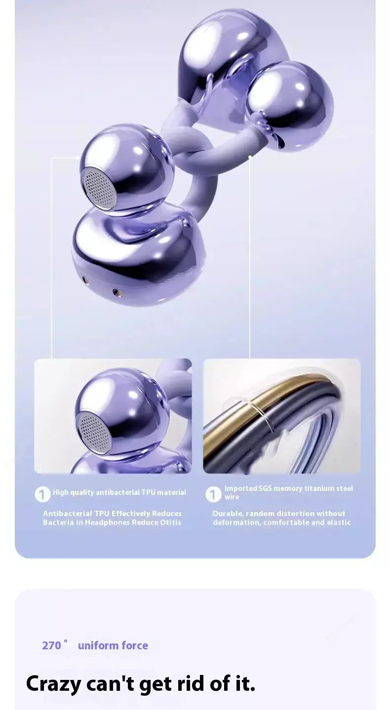Xiaomi sem fio bluetooth q71 clip-on fones de ouvido alta qualidade som display led música esportes fone de ouvido