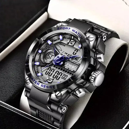 Relógio de pulso militar de aço digital masculino led relógio de quartzo relógio esportivo masculino grandes relógios masculinos