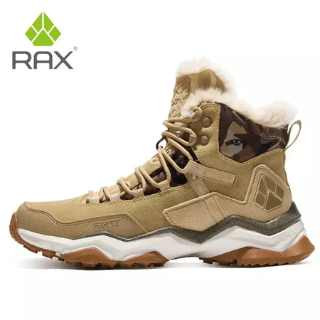 Rax à prova dwaterproof água caminhadas sapatos homens inverno ao ar livre tênis para homens botas de neve de pelúcia montanha botas de neve turismo ao ar livre sapato de corrida