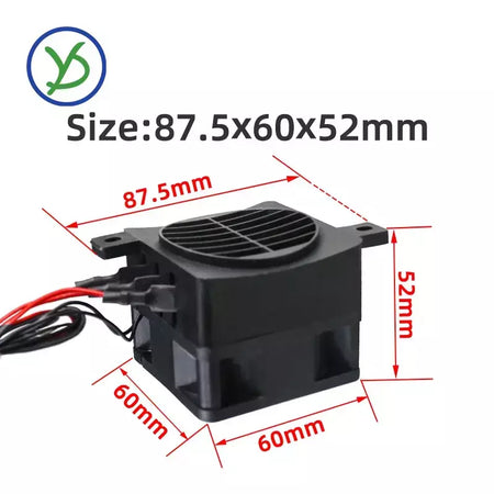12v ~ 220v 70w ~ 400w aquecedor ptc cerâmica aquecedor de temperatura constante com ventilador ptc aquecedor elétrico incubação elemento de aquecimento de ar ptc