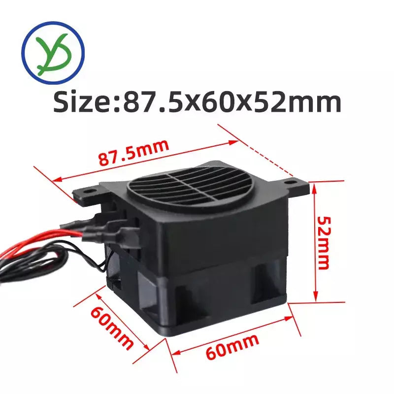 12v ~ 220v 70w ~ 400w aquecedor ptc cerâmica aquecedor de temperatura constante com ventilador ptc aquecedor elétrico incubação elemento de aquecimento de ar ptc