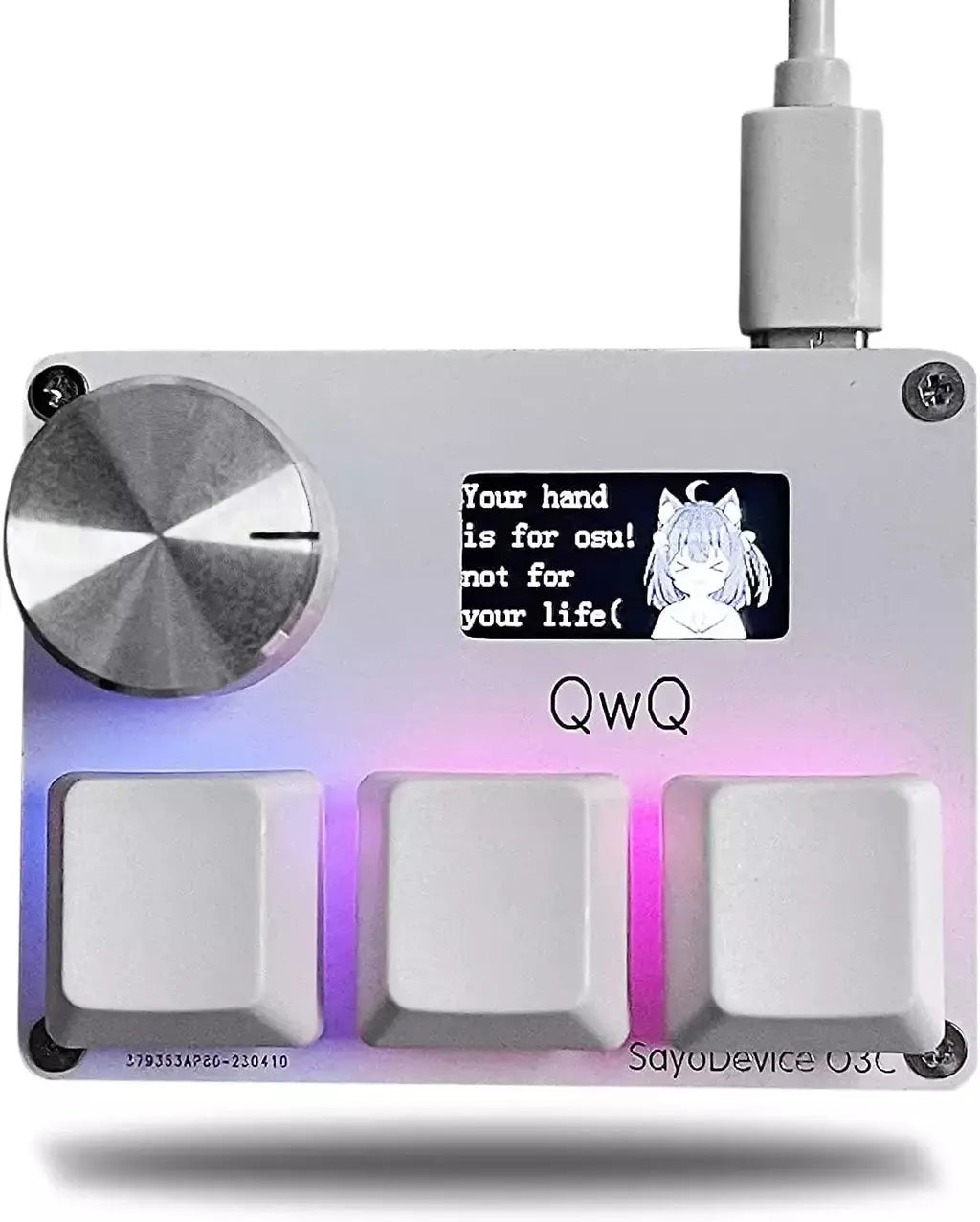 Pink SayoDevice OSU O3C Rápido Gatilho Hall Switches Wooting Vermelho Magnético Switches Teclado Com Botão Tela Copiar Colar Shotcut