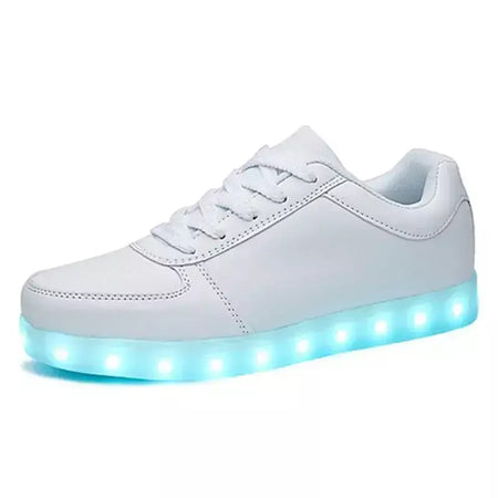Maogu 2024 adulto unissex das mulheres dos homens criança tênis luminosos brilhante carga usb meninos led colorido light-up sapatos meninas calçados