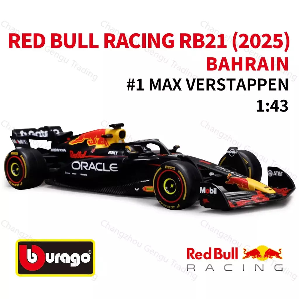 Bburago 1:43 2025 Red Bull RB21 Japão GP F1 Fórmula Carro Estático Veículos Fundidos Modelo Colecionável Carro de Corrida Brinquedos