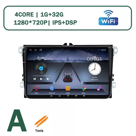 Sistema operacional android para vw volkswagen golf polo skoda rapid octavia tiguan passat amarok carro multimídia vídeo estéreo player gps carplay