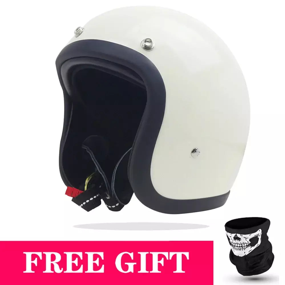 Genuíno vintage tt & cocascos fibra de vidro capacete da motocicleta retro scooter equitação rosto aberto 3/4 jet casco moto capacete dot aprovado