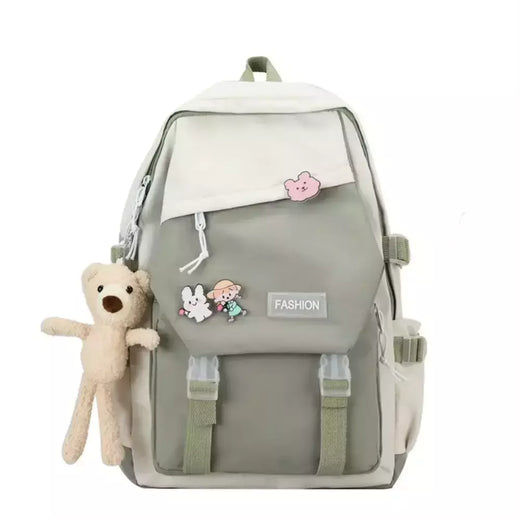 Mochila de nylon impermeável multifuncional, mochila escolar para meninos e meninas, grande capacidade, saco de livro