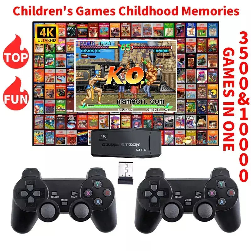 M8 Console de videogame, compatível com HDMI Game Stick, retro TV Dendy Console, suporte para PS1, FC, GBA, 4K, 10000