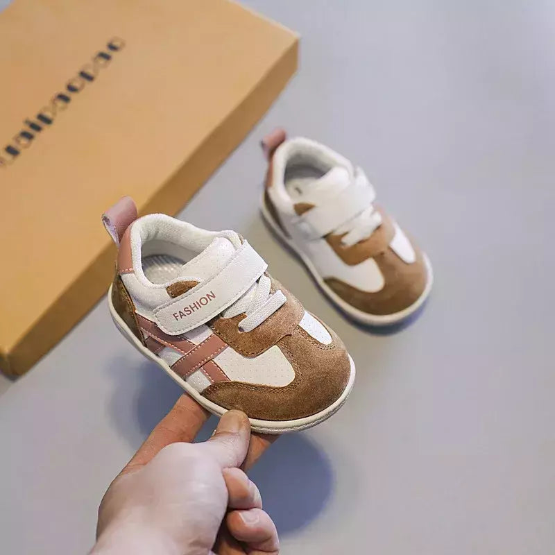 Sapatilhas antiderrapantes brancas para crianças, sapatos casuais, respirável, gancho, ao ar livre, crianças, criança, meninos, meninas, design de moda