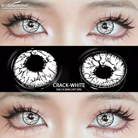Eyeshare lentes de contato coloridas para olhos, 1 par de lentes coloridas de anime cosplay, lentes loucas de halloween, lentes de contato, maquiagem de beleza