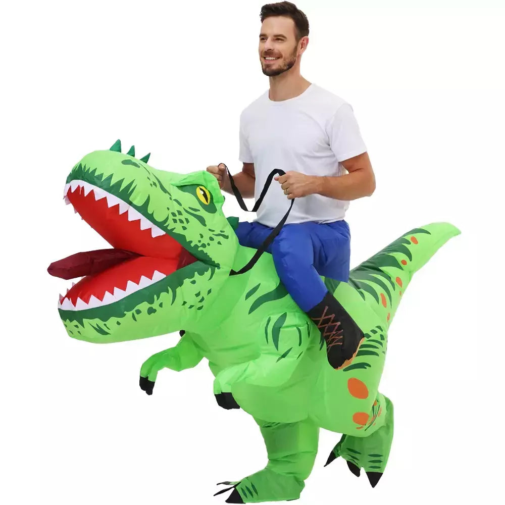 Anime quente dinossauro inflável traje festa trajes da mascote terno disfraz cosplay trajes de halloween para adultos crianças vestido