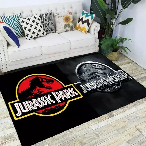 Jurassic park dinossauro dos desenhos animados tapetes antiderrapante área para sala de estar quarto pé almofada decoração, criança jogo tapete