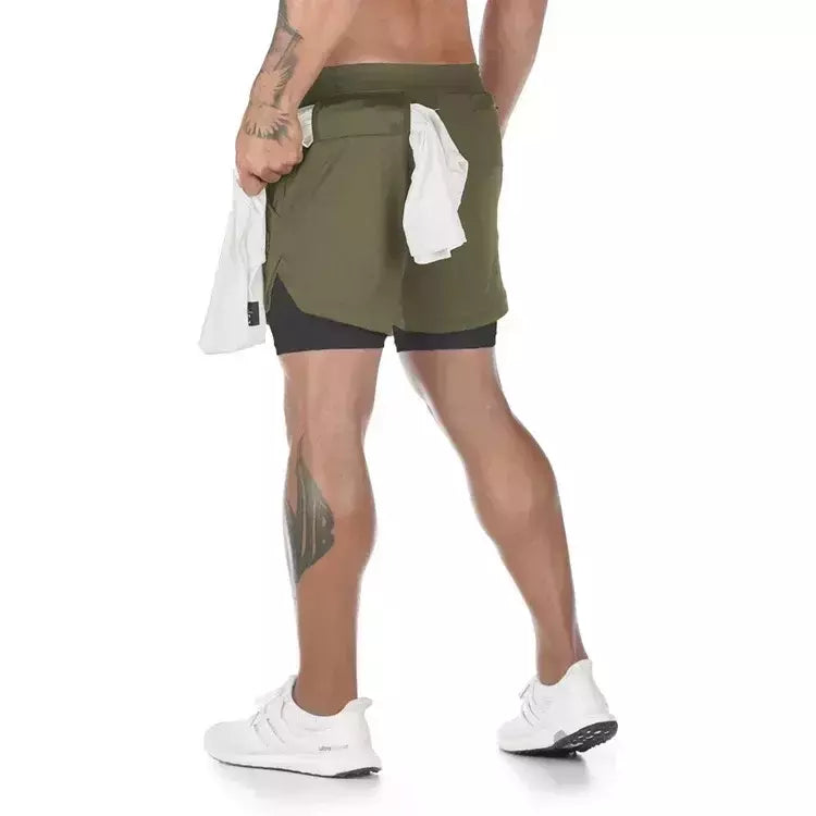 Masculino Anime 2 em 1 Calções Esportivos, Calções de Compressão Atlético Calças de Treino Fitness Running Sportwear, Desempenho Ginásio
