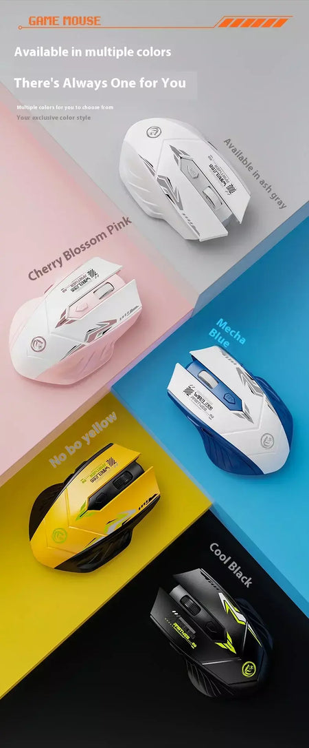 Obame 2025new silencioso bluetooth sem fio mouse recarregável display de nível da bateria para computador pc portátil escritório gaming mouse