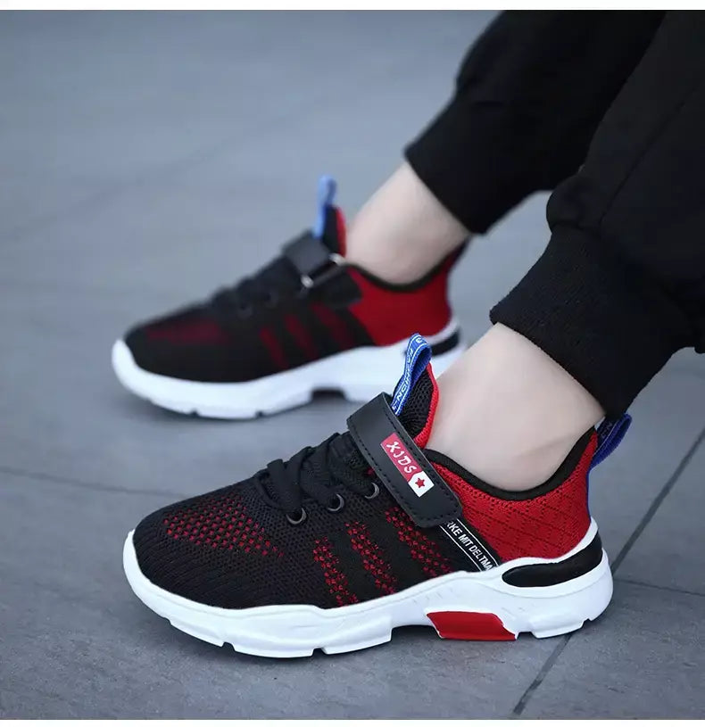 Crianças sapatos antiderrapantes respirável malha sapatos da criança conforto tênis de corrida marca meninas meninos sapatos casuais crianças moda tênis