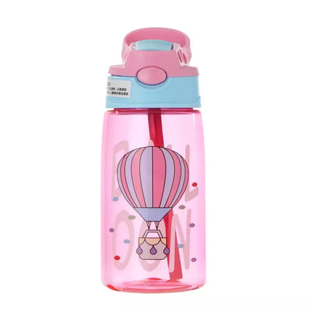Bebê criativo dos desenhos animados alimentando copos com canudos, garrafas de água infantis, copos portáteis ao ar livre, à prova de vazamento, 480ml