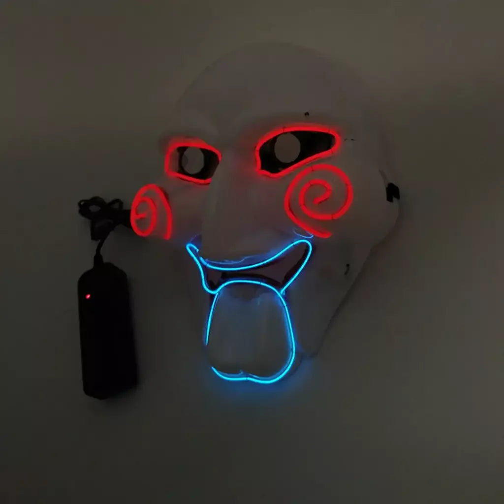 Led slipknot máscara dj halloween masquerade cosplay traje adereços assustador máscara brilhante para adultos homens halloween slipknot máscara