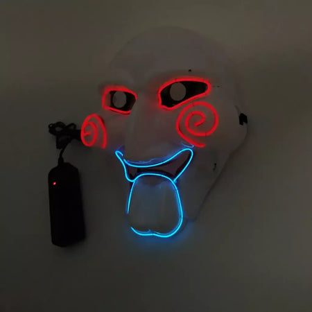 Led slipknot máscara dj halloween masquerade cosplay traje adereços assustador máscara brilhante para adultos homens halloween slipknot máscara