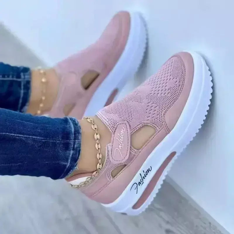 Tênis feminino sapatos mulher tênis de lona sapato feminino sapatos casuais senhoras sapatos esportivos plataforma tênis oco para fora sapatos